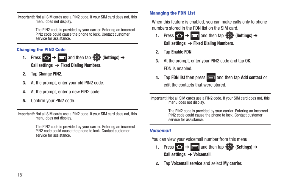 Samsung SGH-T959HAVTMB User Manual | Page 186 / 248