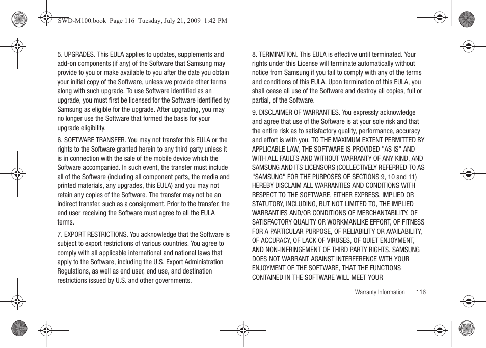Samsung SWD-M100ZKECLW User Manual | Page 121 / 130