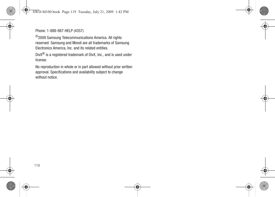 Samsung SWD-M100ZKECLW User Manual | Page 124 / 130
