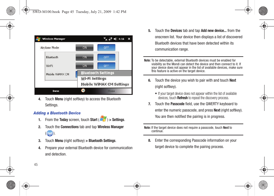 Samsung SWD-M100ZKECLW User Manual | Page 50 / 130