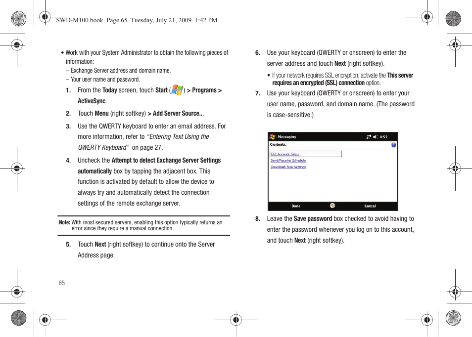 Samsung SWD-M100ZKECLW User Manual | Page 70 / 130