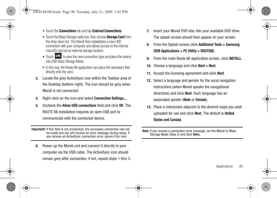 Samsung SWD-M100ZKECLW User Manual | Page 95 / 130