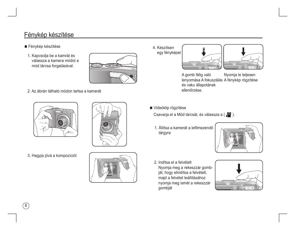 Fénykép készítése | Samsung EC-S760ZBBA-US User Manual | Page 121 / 162