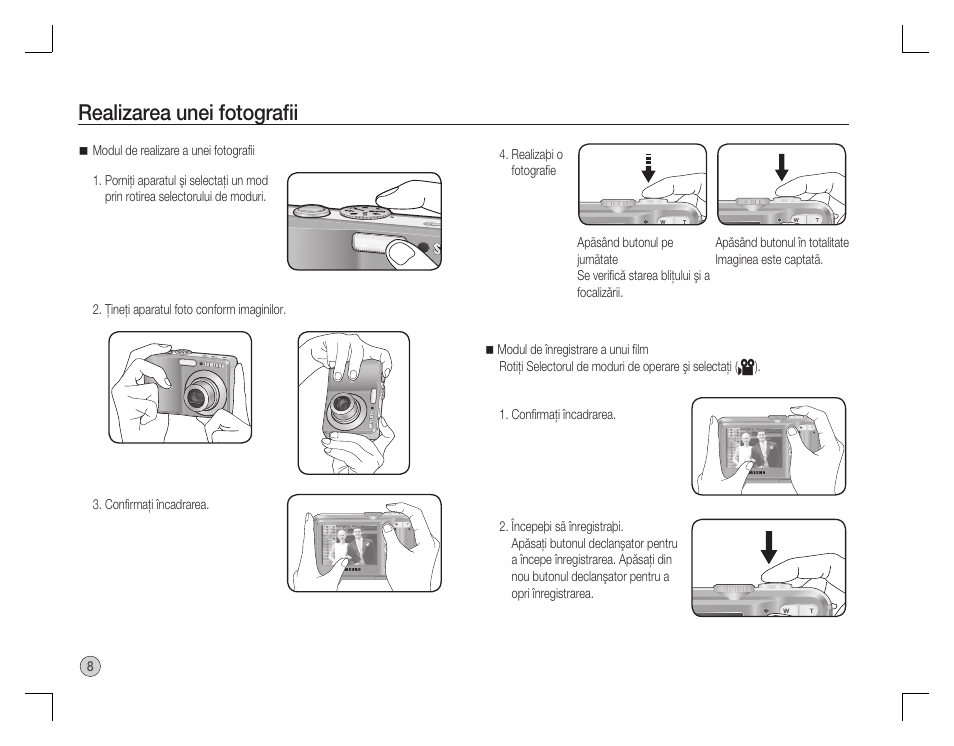 Realizarea unei fotograﬁ i | Samsung EC-S760ZBBA-US User Manual | Page 137 / 162