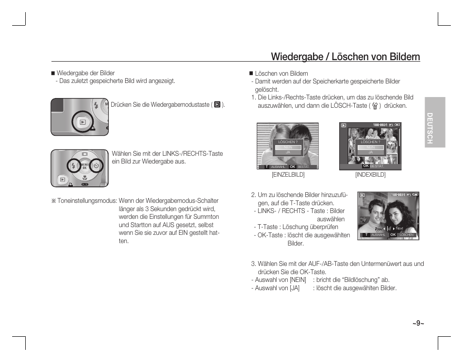 Wiedergabe / löschen von bildern | Samsung EC-S760ZBBA-US User Manual | Page 26 / 162