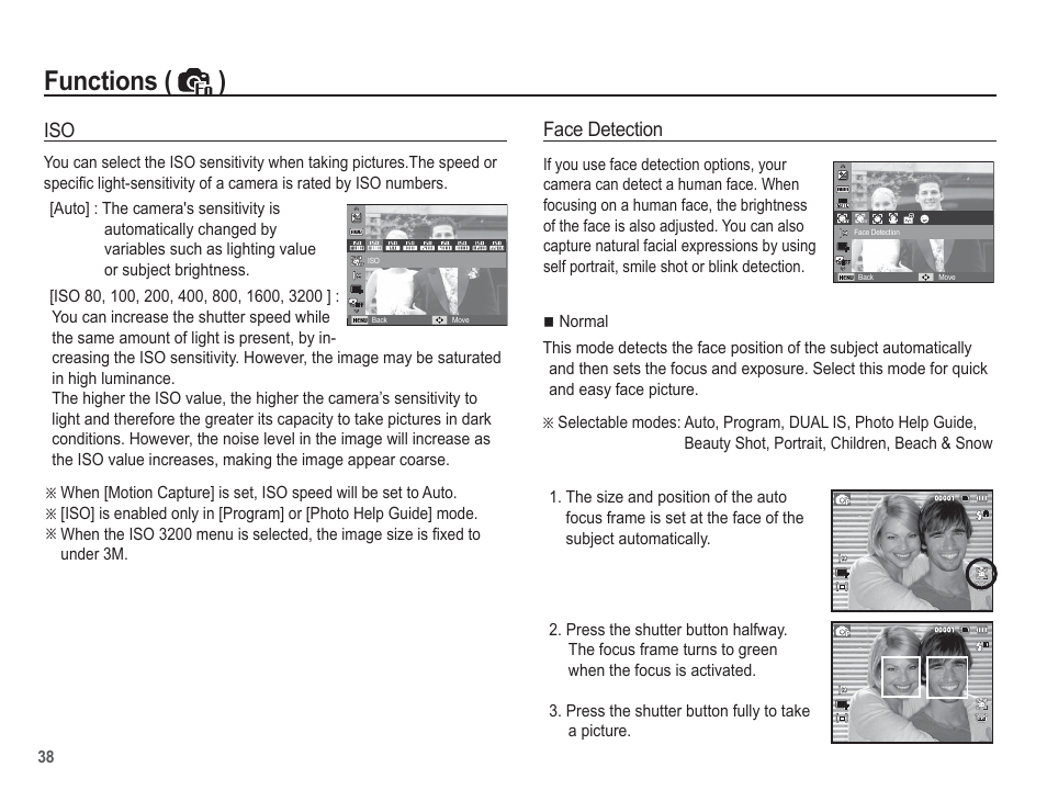 Functions ( ) | Samsung EC-SL620ABP-US User Manual | Page 39 / 103