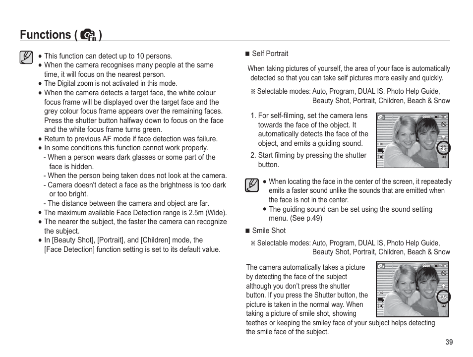 Functions ( ) | Samsung EC-SL620ABP-US User Manual | Page 40 / 103