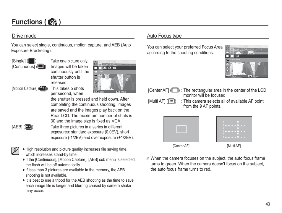 Functions ( ) | Samsung EC-SL620ABP-US User Manual | Page 44 / 103