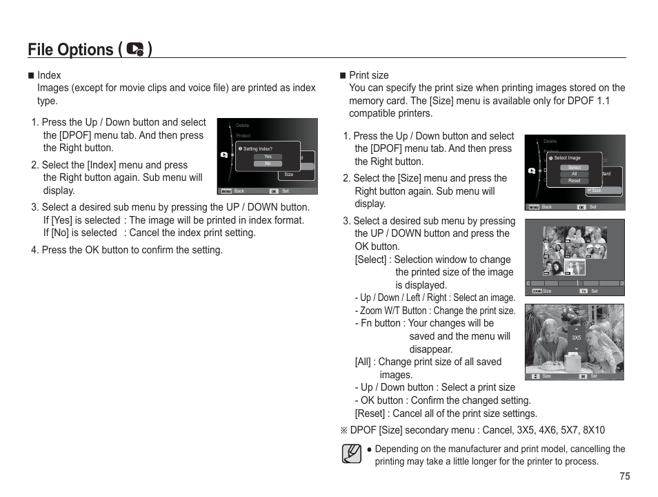 File options ( ) | Samsung EC-SL620ABP-US User Manual | Page 76 / 103