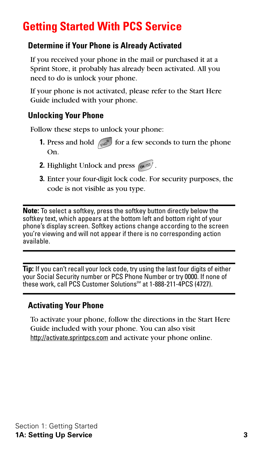 Getting started with pcs service | Samsung SPH-A600ZSSXAR User Manual | Page 11 / 178