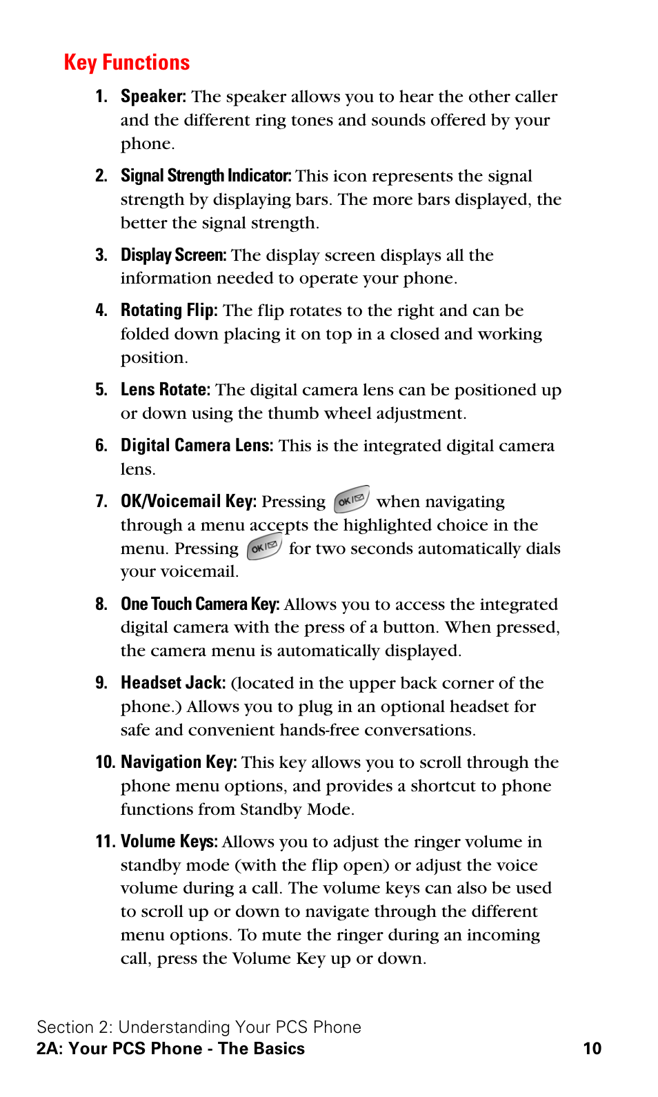 Key functions | Samsung SPH-A600ZSSXAR User Manual | Page 18 / 178