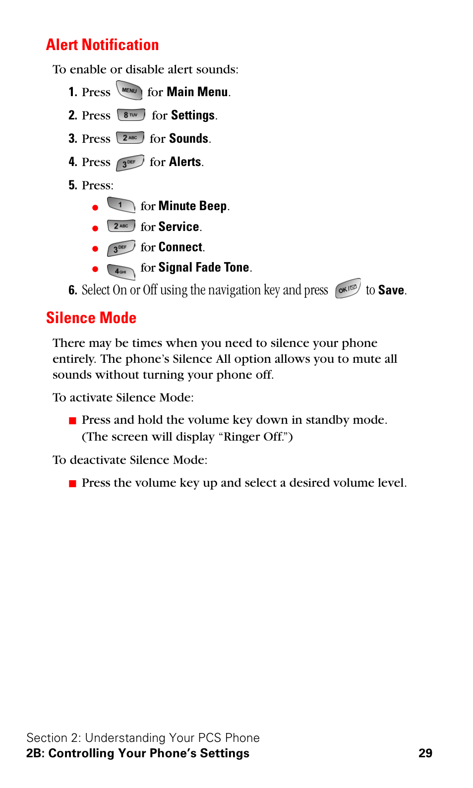 Alert notification, Silence mode, Alert notification silence mode | Samsung SPH-A600ZSSXAR User Manual | Page 37 / 178