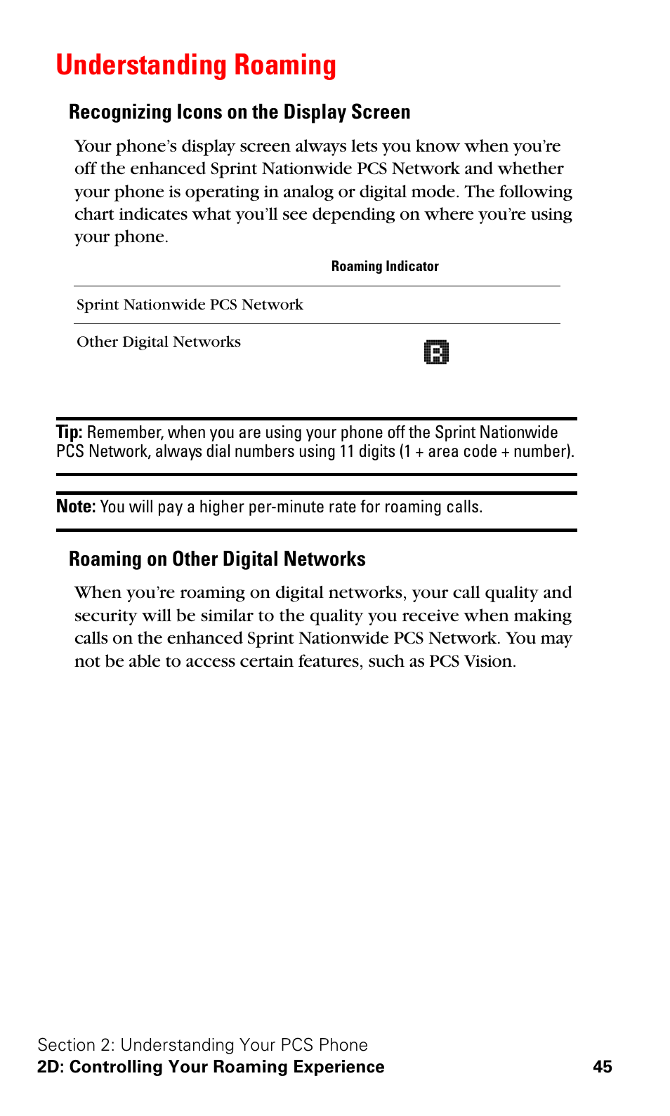 Understanding roaming | Samsung SPH-A600ZSSXAR User Manual | Page 53 / 178