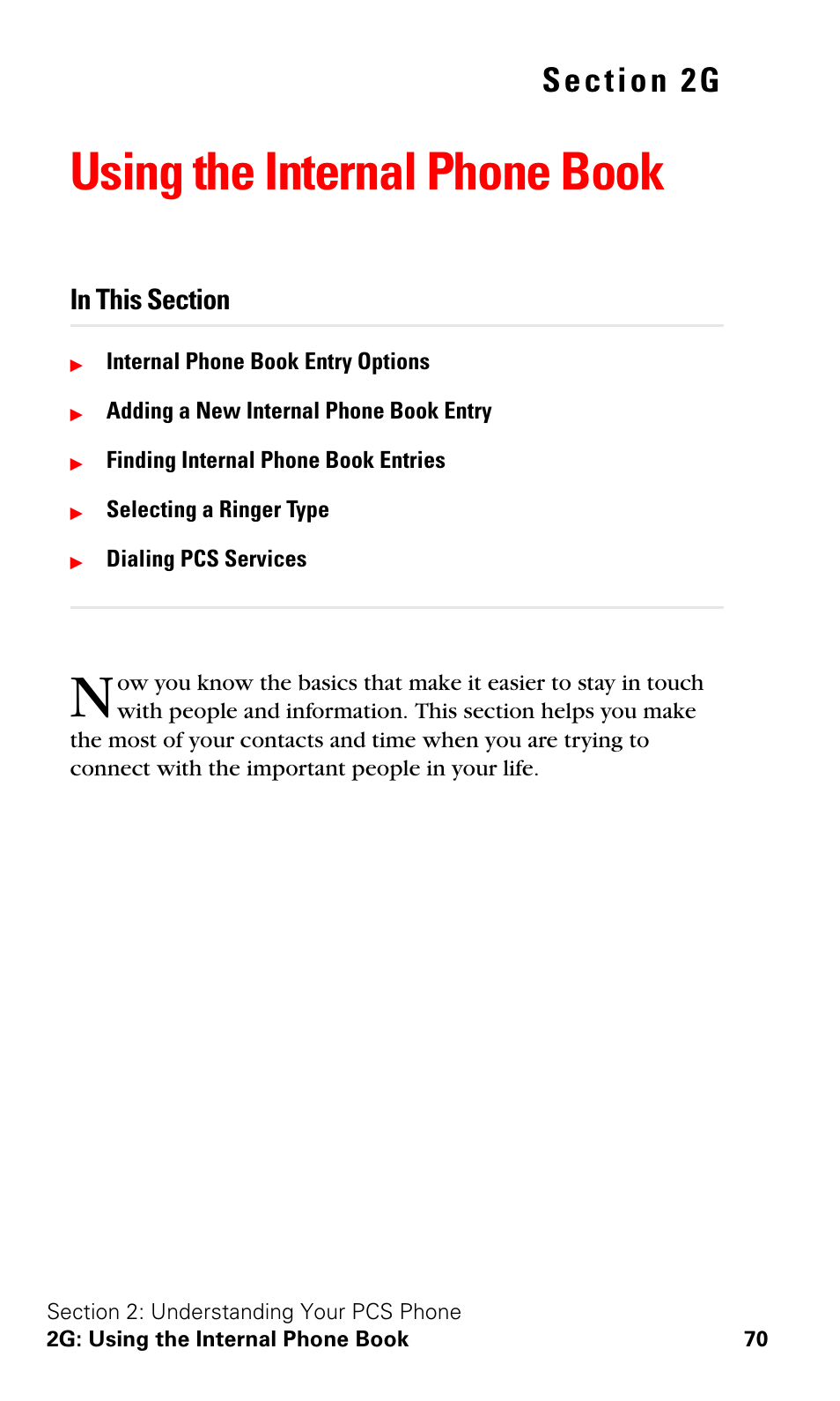 Using the internal phone book, 2g. using the internal phone book | Samsung SPH-A600ZSSXAR User Manual | Page 78 / 178