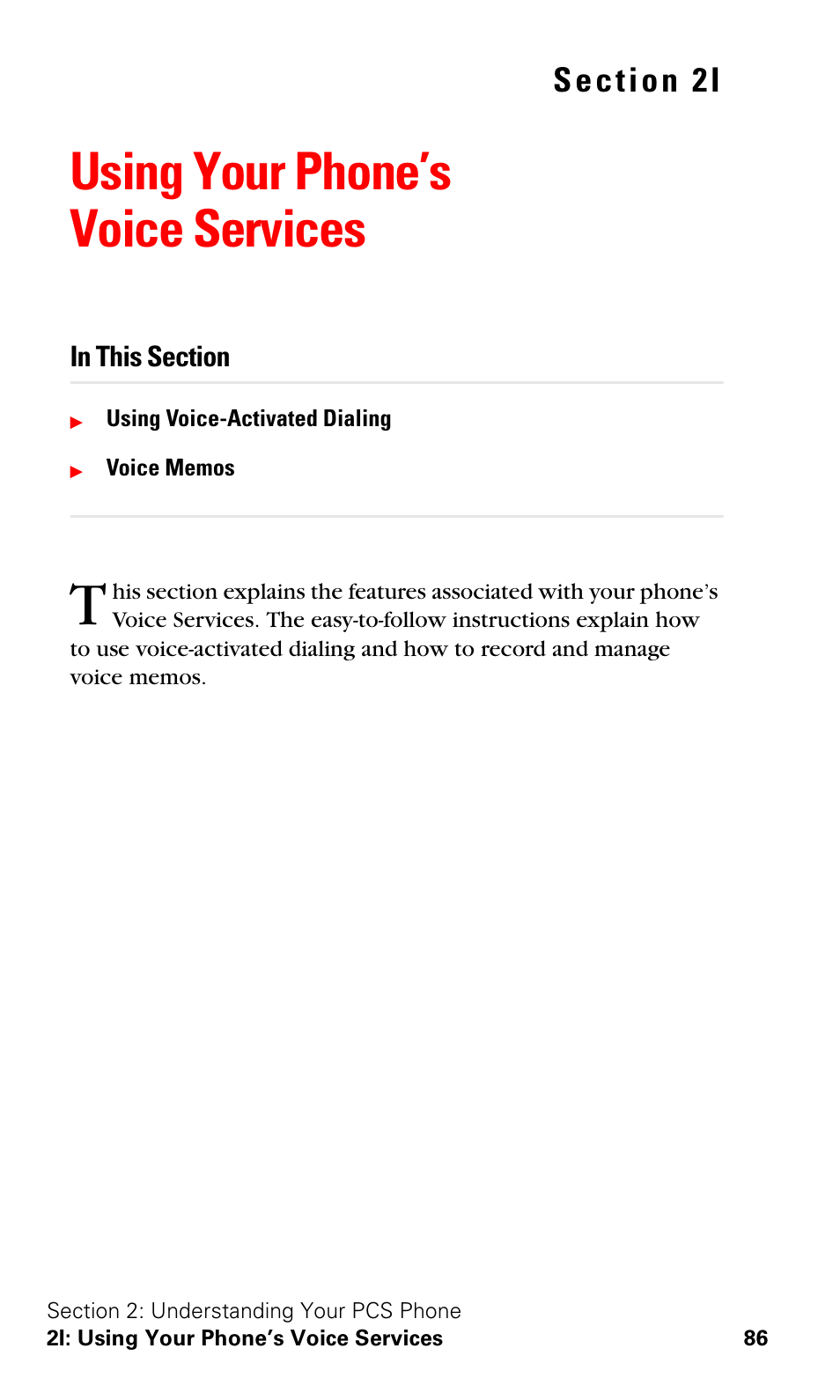 Using your phone’s voice services, 2i. using your phone’s voice services | Samsung SPH-A600ZSSXAR User Manual | Page 94 / 178