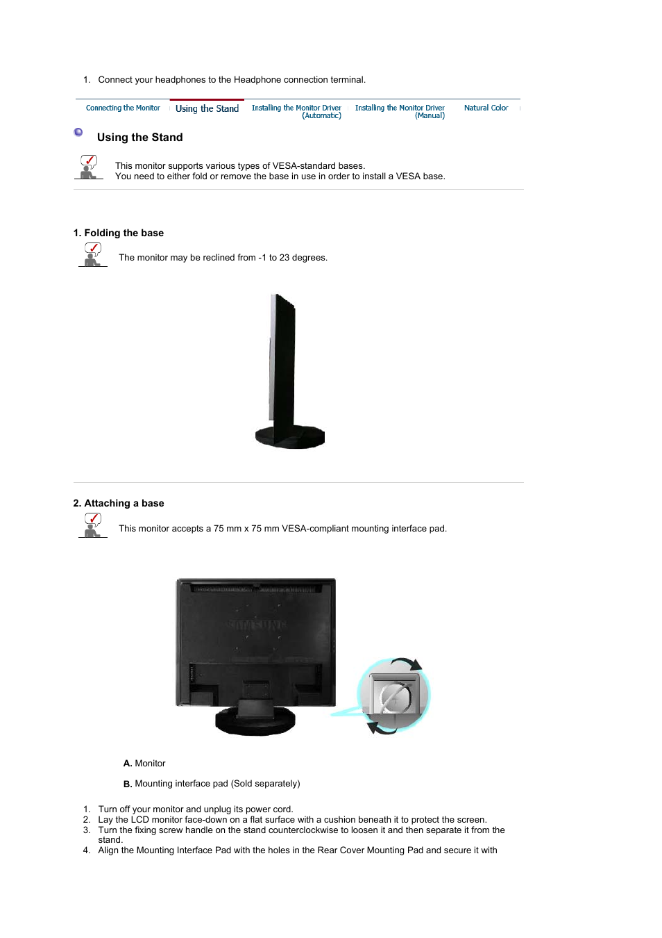 Installing the monitor driver(automatic) | Samsung LS19DOCSSK-XBM User Manual | Page 22 / 54