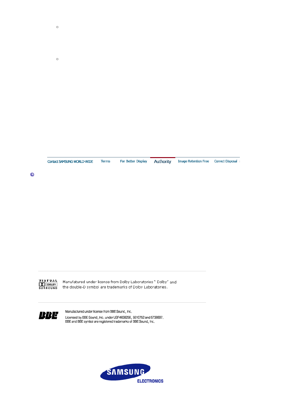 Authority | Samsung LS19DOCSSK-XBM User Manual | Page 50 / 54