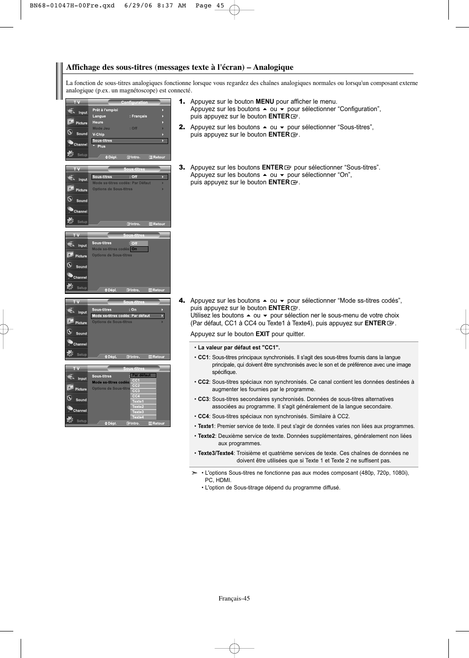 Samsung LNS3296DX-XAA User Manual | Page 106 / 179