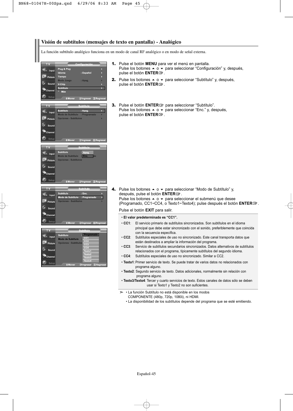 Samsung LNS3296DX-XAA User Manual | Page 165 / 179