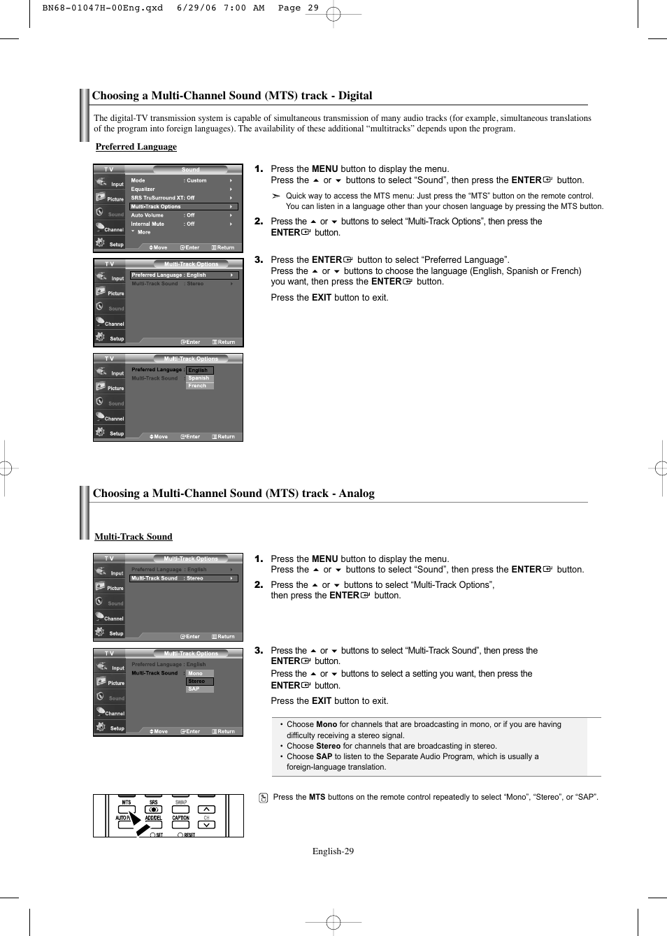 Samsung LNS3296DX-XAA User Manual | Page 31 / 179