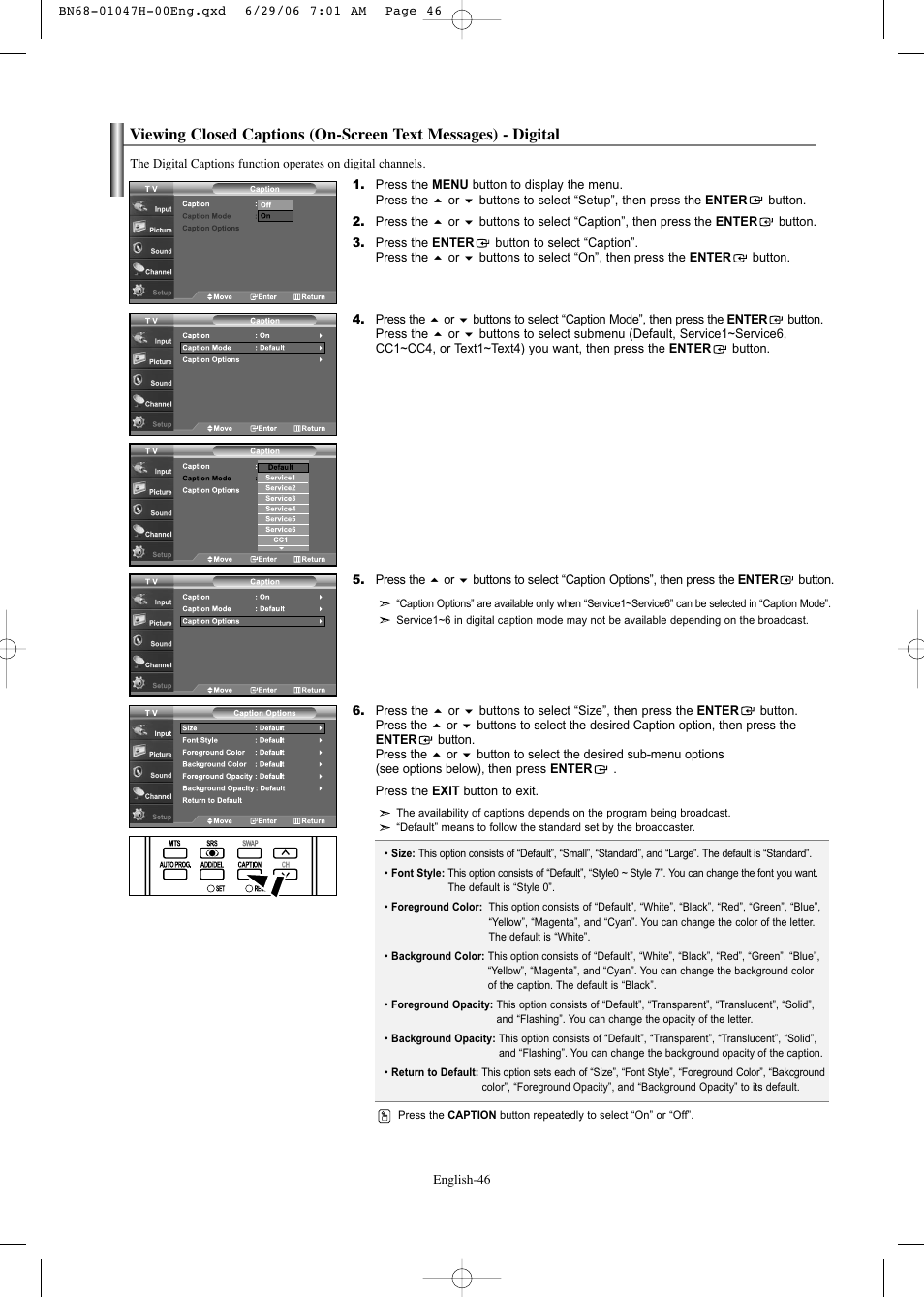 Samsung LNS3296DX-XAA User Manual | Page 48 / 179