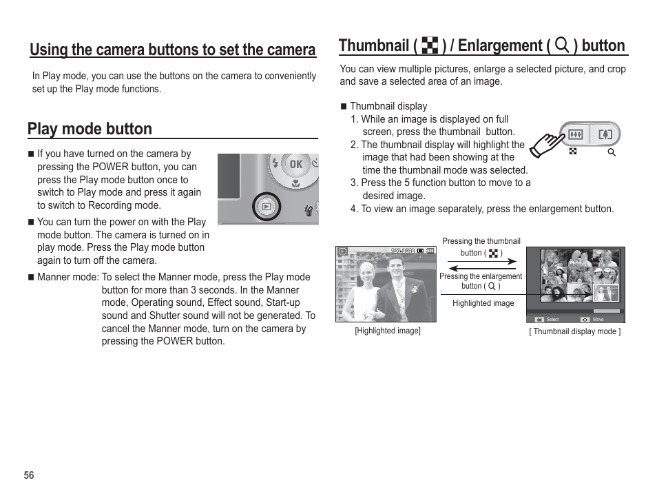 Play mode button | Samsung EC-SL40ZZBASUS User Manual | Page 57 / 98