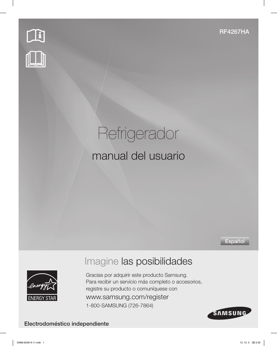 Refrigerador, Manual del usuario, Imagine las posibilidades | Samsung RF4267HAWP-XAA User Manual | Page 29 / 84