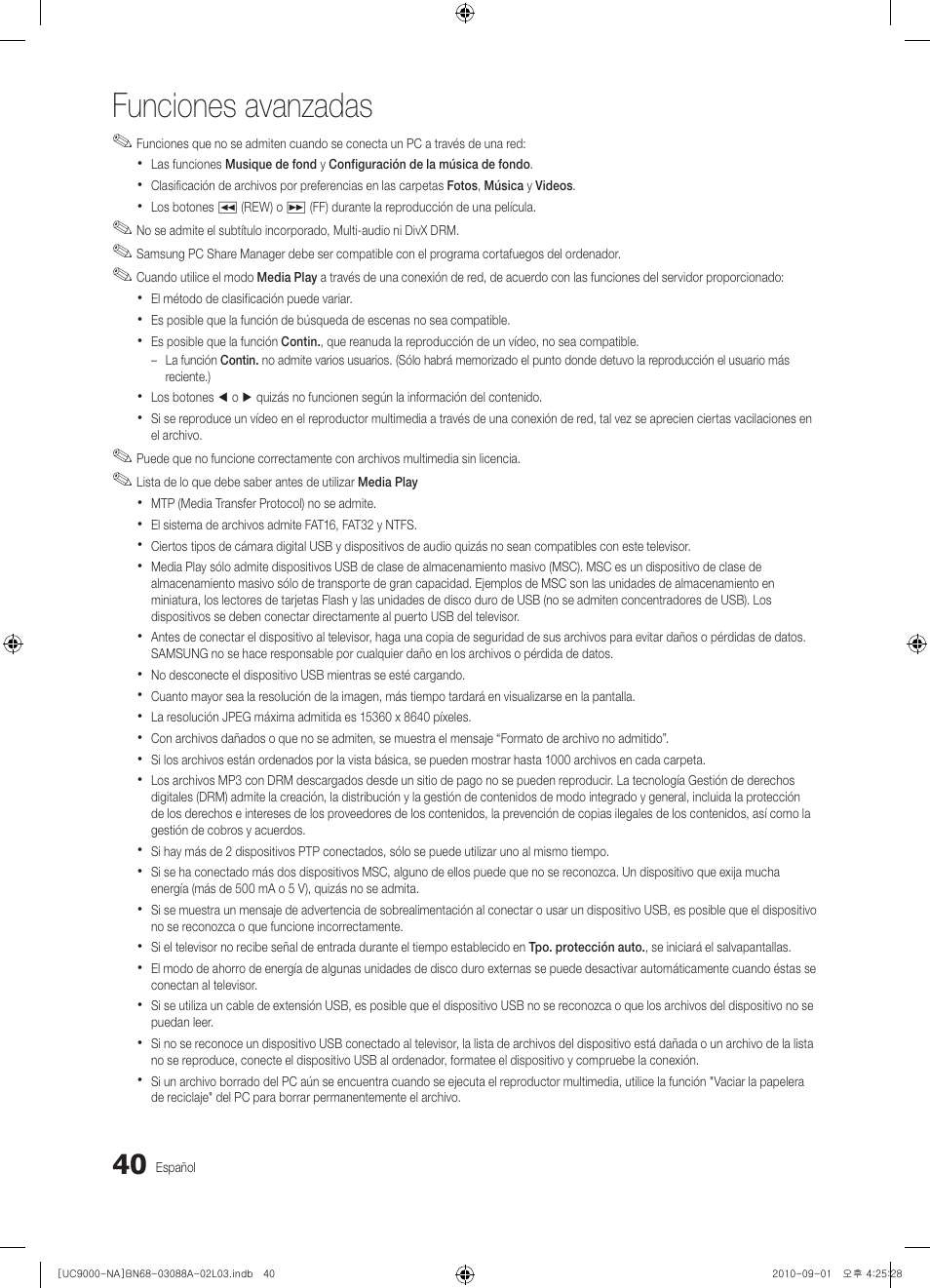 Funciones avanzadas | Samsung UN55C9000ZFXZA User Manual | Page 109 / 208
