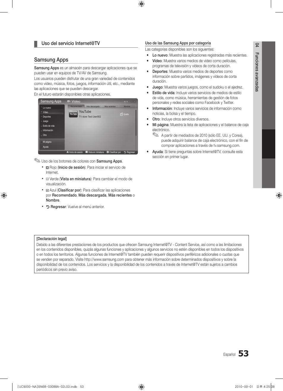 Samsung apps | Samsung UN55C9000ZFXZA User Manual | Page 122 / 208