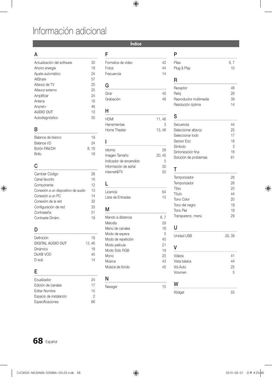 Información adicional | Samsung UN55C9000ZFXZA User Manual | Page 137 / 208