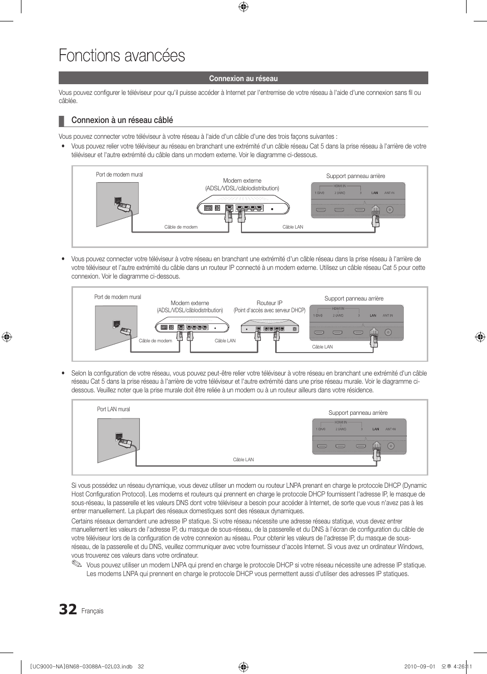 Fonctions avancées | Samsung UN55C9000ZFXZA User Manual | Page 170 / 208