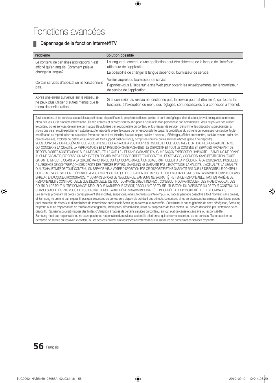 Fonctions avancées | Samsung UN55C9000ZFXZA User Manual | Page 194 / 208