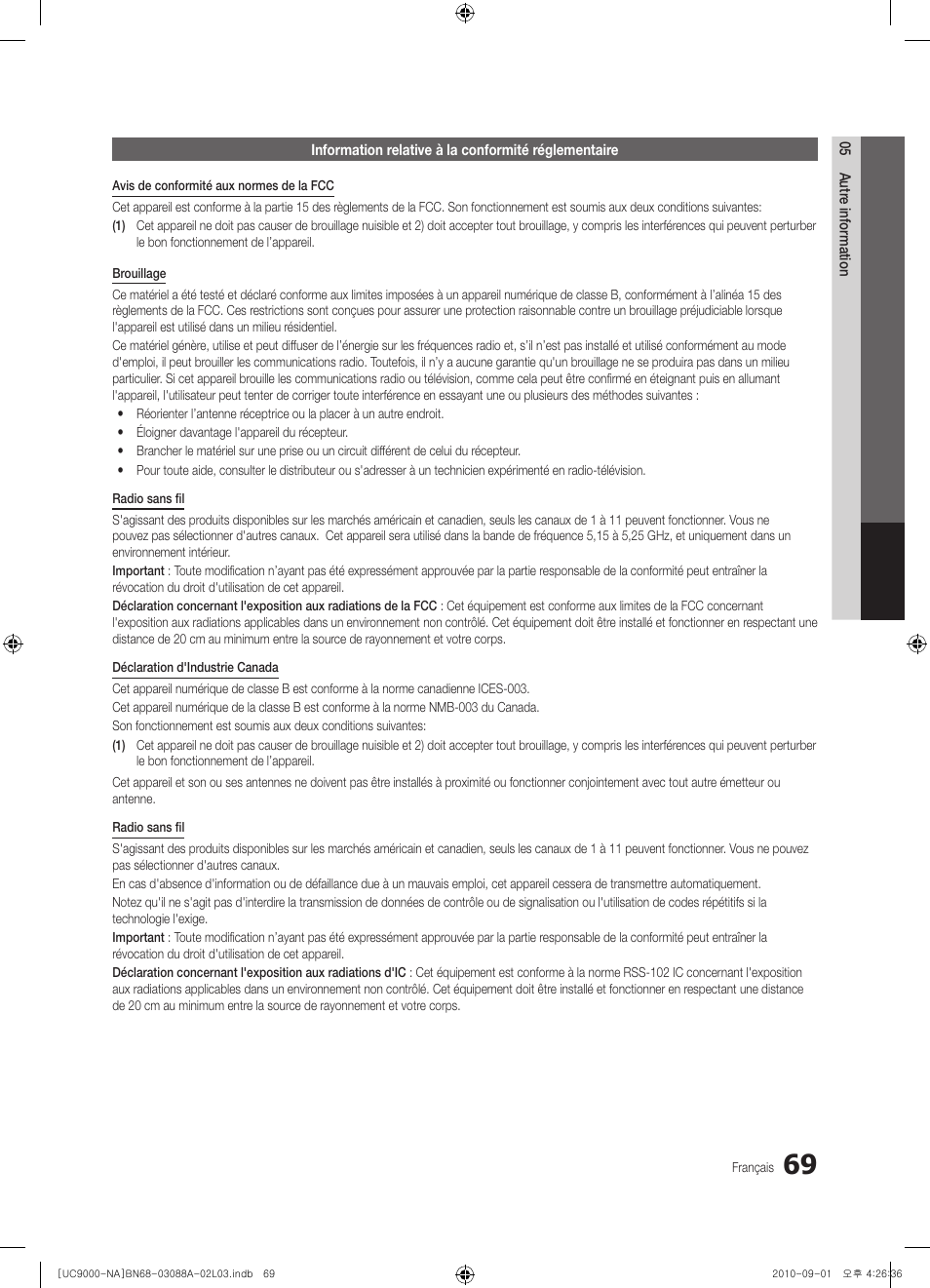 Samsung UN55C9000ZFXZA User Manual | Page 207 / 208