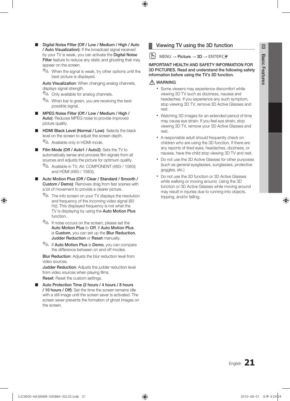 Samsung UN55C9000ZFXZA User Manual | Page 21 / 208
