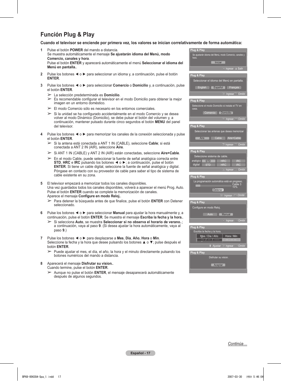 Función plug & play | Samsung HLT5676SX-XAA User Manual | Page 100 / 160
