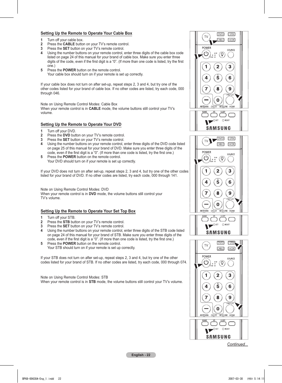 Samsung HLT5676SX-XAA User Manual | Page 22 / 160
