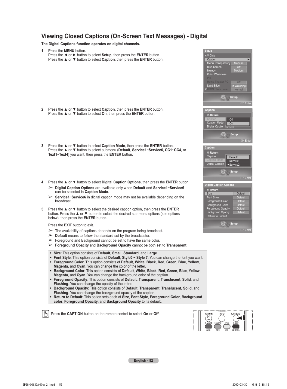 Samsung HLT5676SX-XAA User Manual | Page 52 / 160