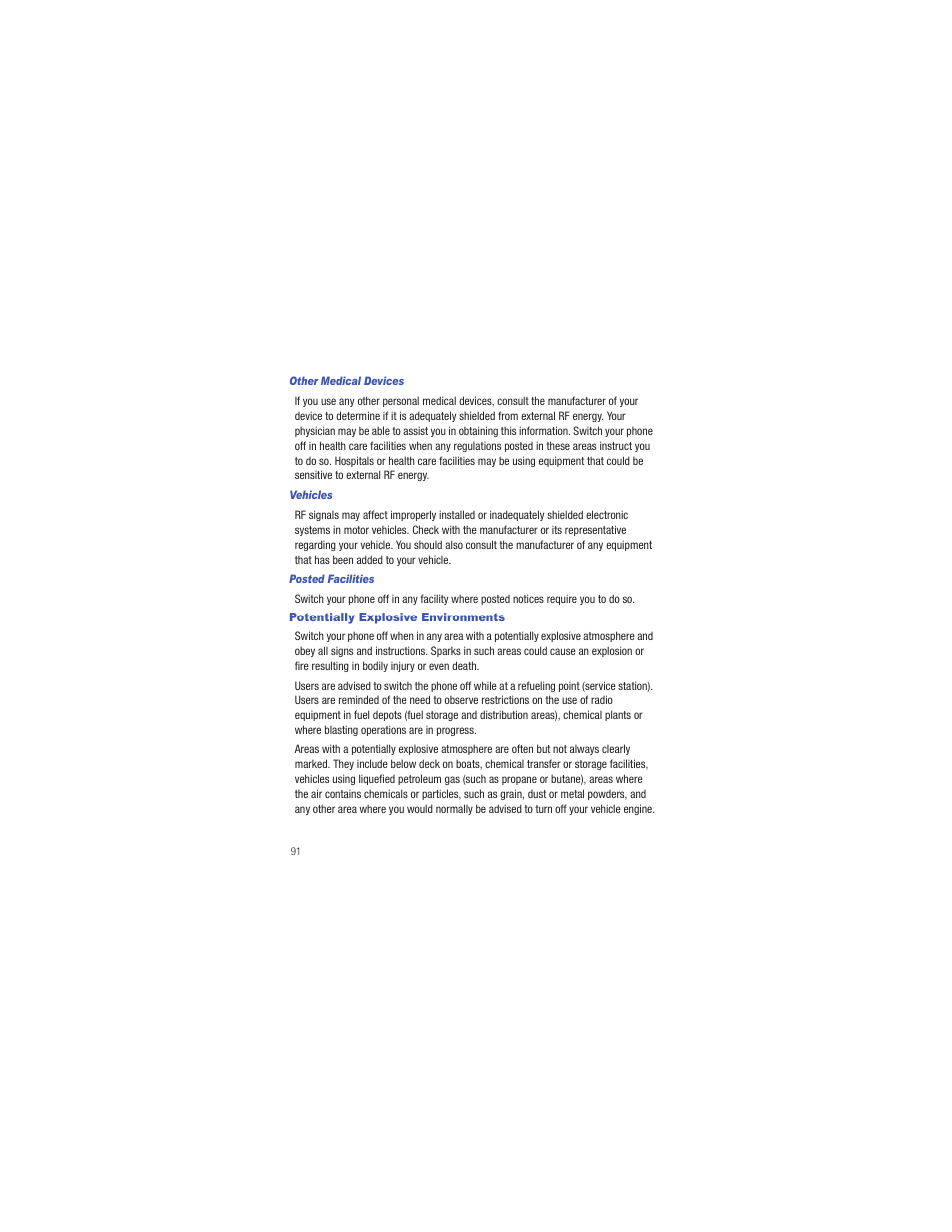 Potentially explosive environments | Samsung SCH-R335MSATRF User Manual | Page 100 / 108