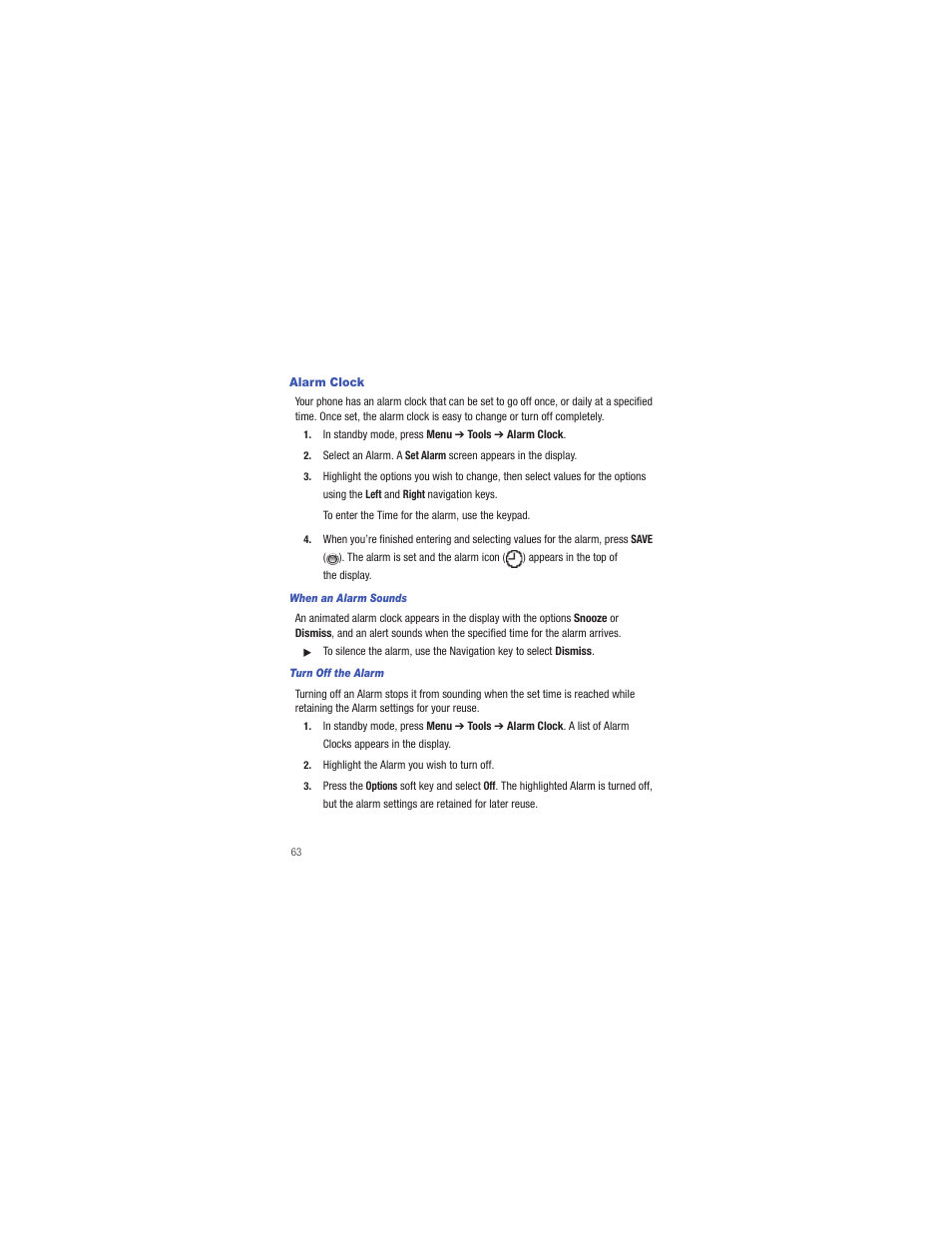 Alarm clock | Samsung SCH-R335MSATRF User Manual | Page 72 / 108