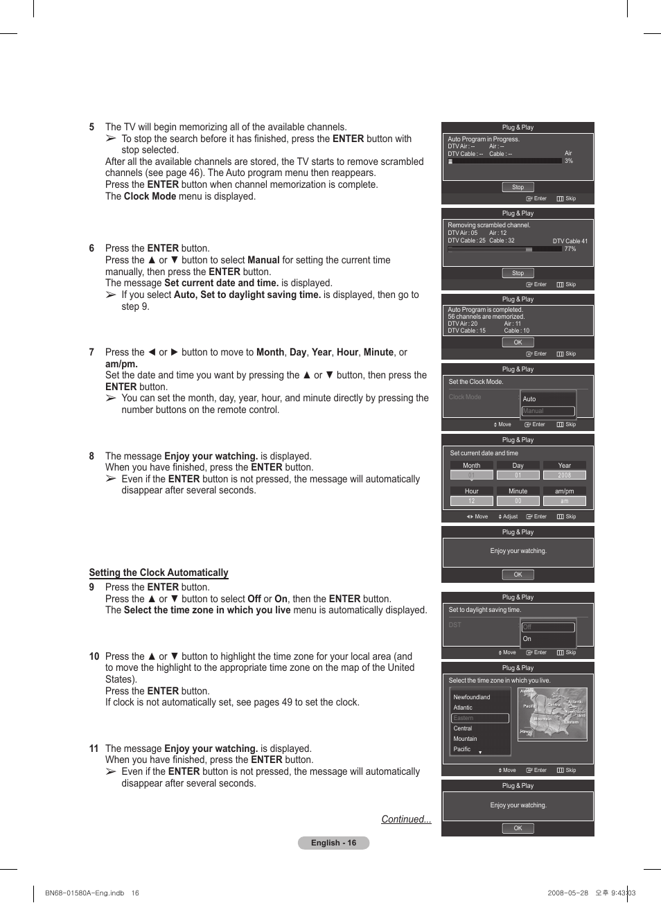 Samsung PN50A510P3FXZA User Manual | Page 16 / 162