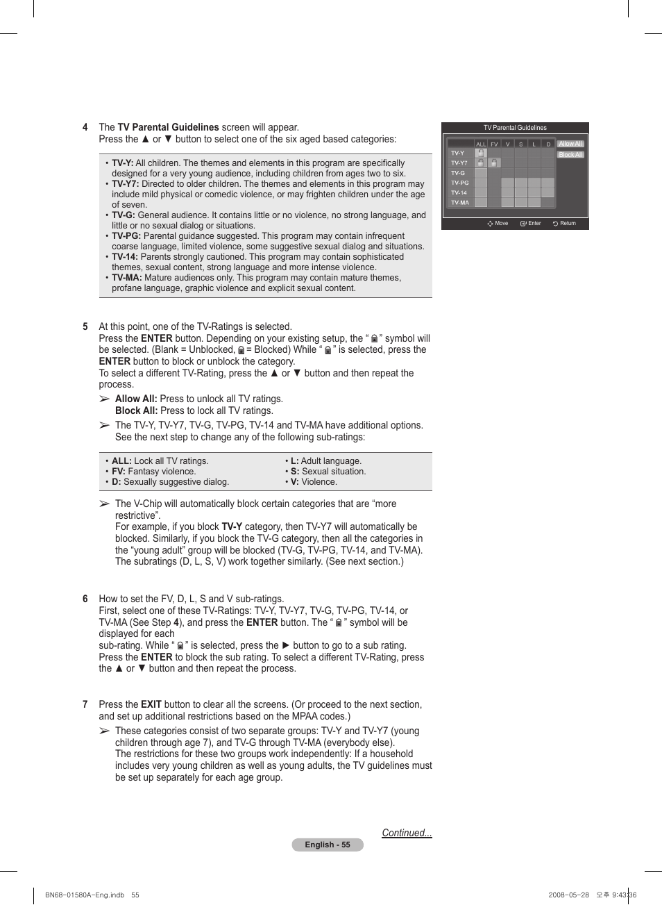 Samsung PN50A510P3FXZA User Manual | Page 55 / 162