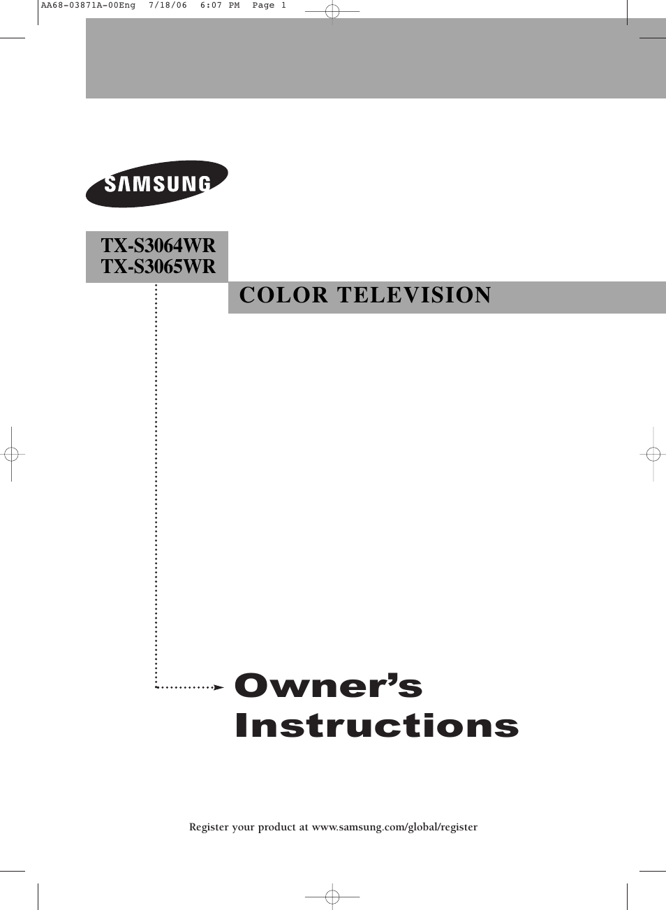 Samsung TXS3064WRX-XAC User Manual | 36 pages