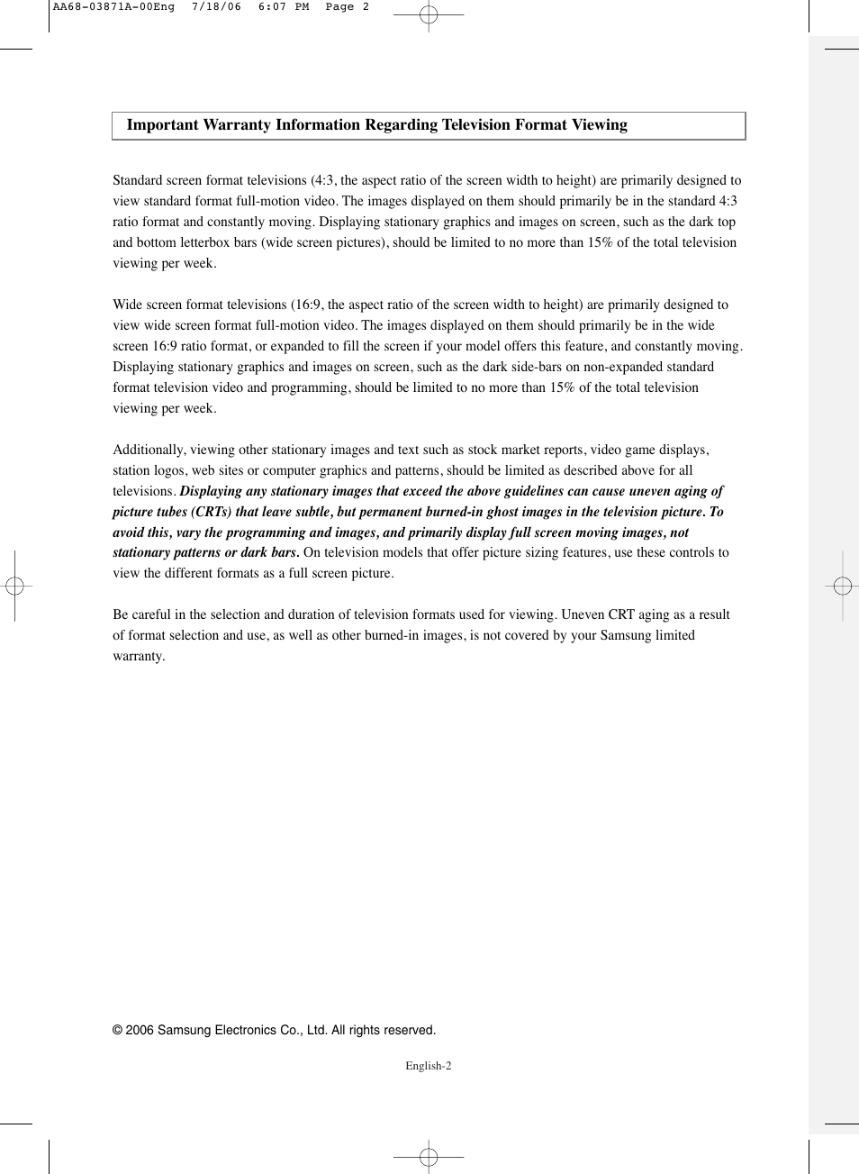 Samsung TXS3064WRX-XAC User Manual | Page 2 / 36