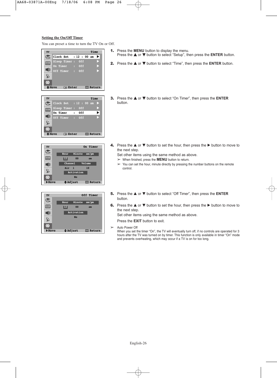 Samsung TXS3064WRX-XAC User Manual | Page 26 / 36