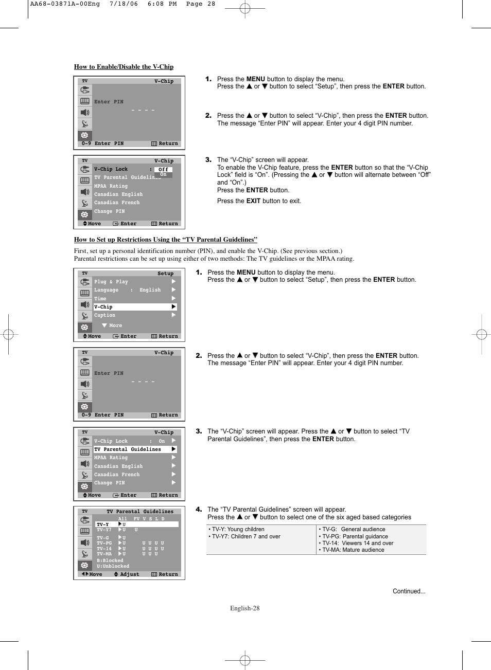 Samsung TXS3064WRX-XAC User Manual | Page 28 / 36