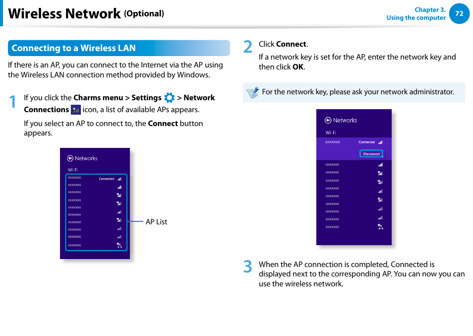 Wireless network | Samsung DP515A2G-K01US User Manual | Page 73 / 144