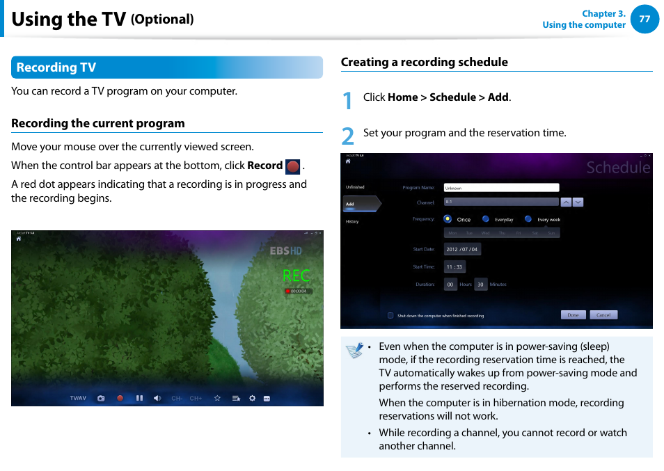 Using the tv | Samsung DP515A2G-K01US User Manual | Page 78 / 144