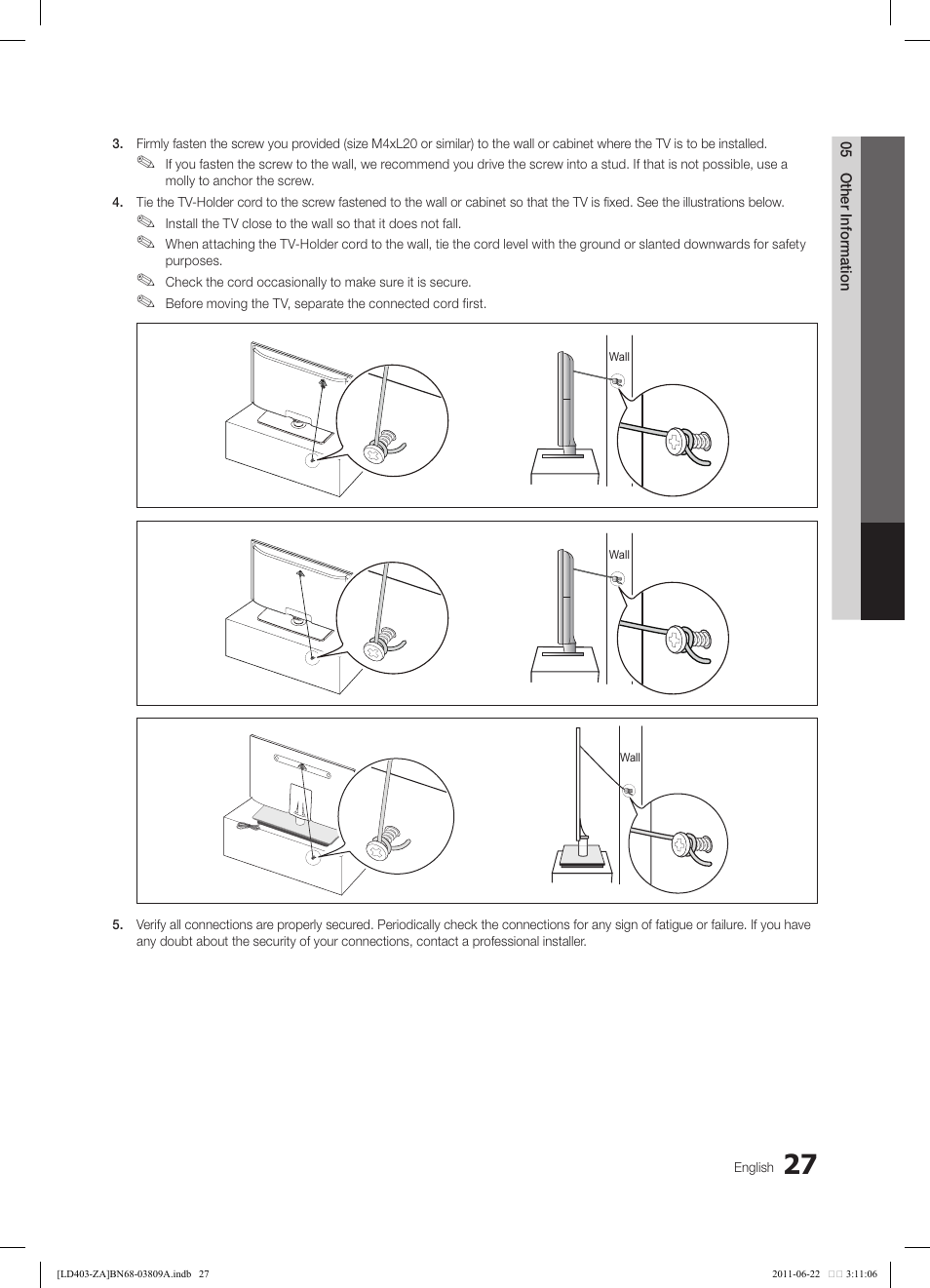 Samsung LN32D405E5DXZA User Manual | Page 27 / 35