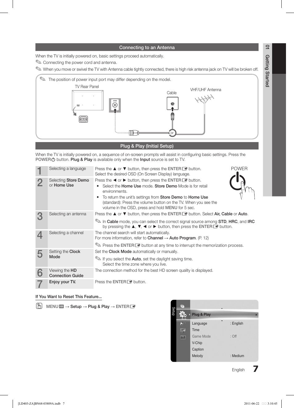 Samsung LN32D405E5DXZA User Manual | Page 7 / 35