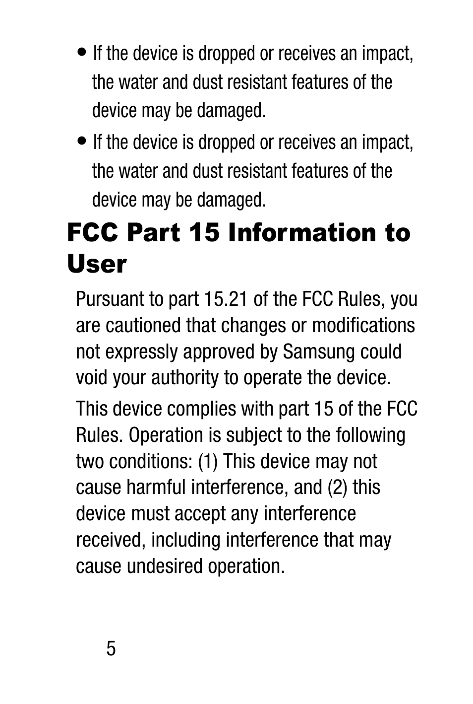 Fcc part 15 information to user | Samsung SM-R3820WRAXAR User Manual | Page 12 / 83